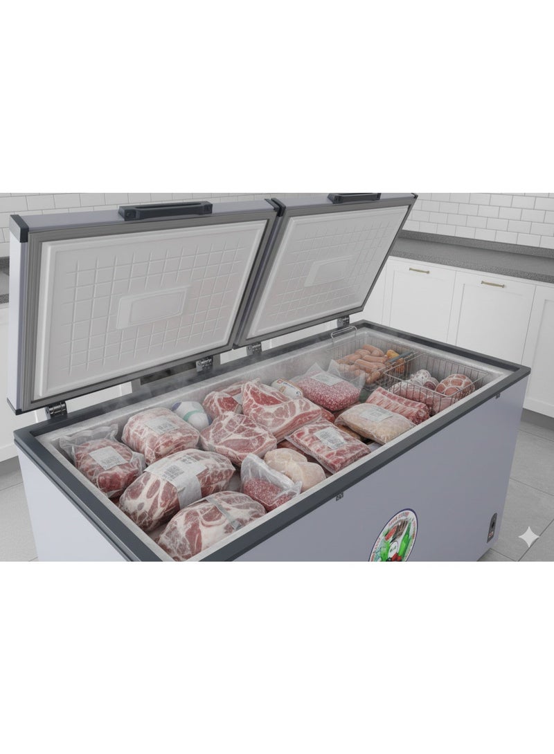 SPJ Double Door Chest Freezer 595 L – Grey, POSH-SLW595C - Image 3